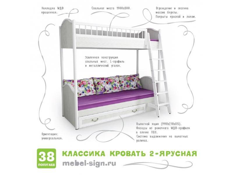 кровать двухъярусная классика в Архангельске