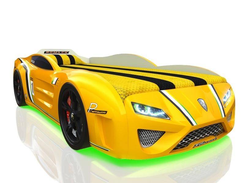 кровать-машина sportline жёлтая в Архангельске