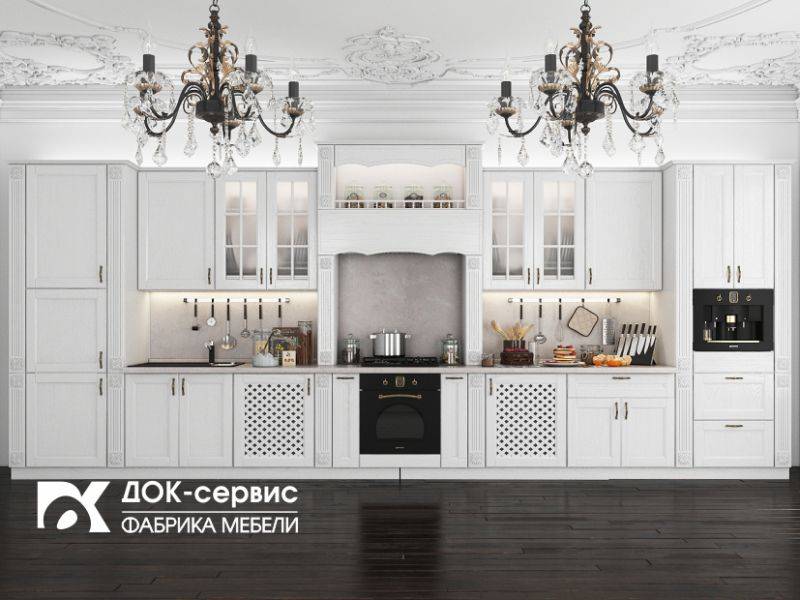 большая кухня из массива в Архангельске