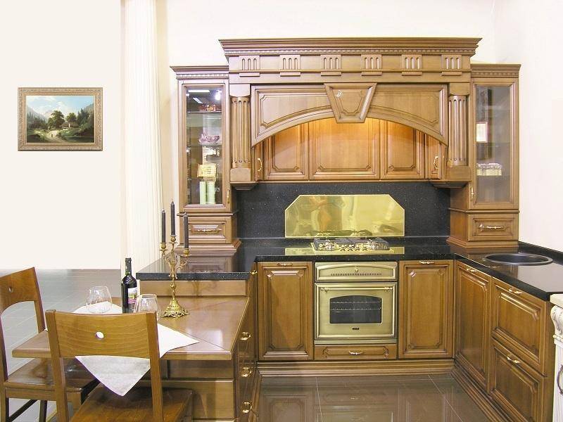 кухонный гарнитур бук цвет старый орех-патина черная 2 в Архангельске