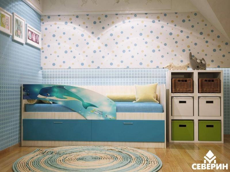 детская кровать с фотопечатью дельфин в Архангельске
