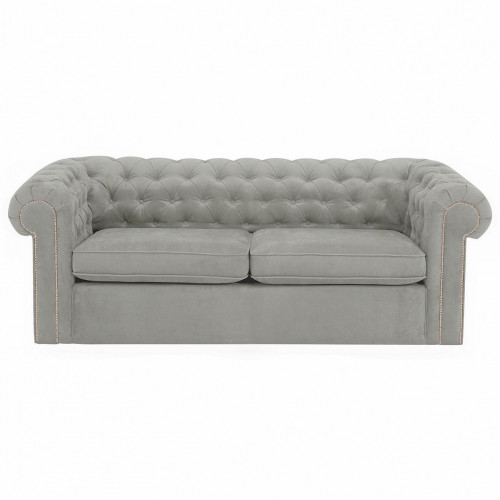 диван chesterfield прямой светло-серый в Архангельске
