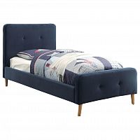 кровать button tufted flannelette navy 140х200 в Архангельске