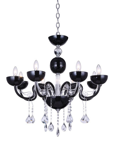 подвесная люстра crystal lux luccila sp8 черная в Архангельске