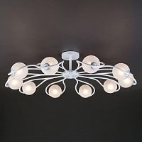 потолочная люстра eurosvet camomile 70089/10 белый с серебром в Архангельске