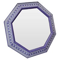 зеркало восьмиугольное фиолетовое с орнаментом violet tenderness в Архангельске