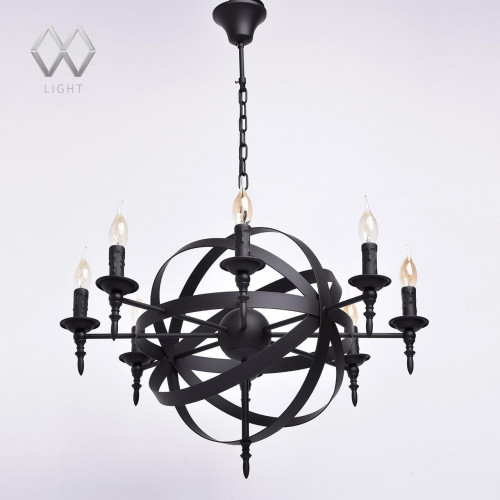 подвесная люстра mw-light замок 249017208 черная в Архангельске