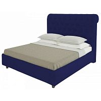 кровать двуспальная 180х200 синяя из велюра sweet dreams в Архангельске