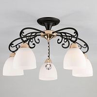 потолочная люстра eurosvet arabella 70087/5 черный/золото в Архангельске