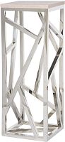 консоль geometric высокая 40x40x110 хром, белая столешница в Архангельске