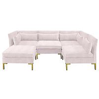 диван zara sectional угловой розовый в Архангельске