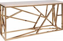 консоль geometric 180x50x90 золото, светлая столешница в Архангельске