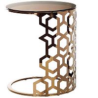 стол приставной gold circle 50x50х60 коричневый, золотой в Архангельске