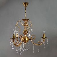 подвесная люстра ambiente alicante 8888/3 ab leaf crystal в Архангельске