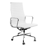кресло eames style белая кожа в Архангельске