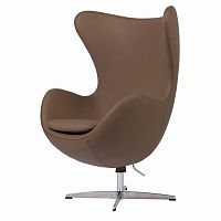 кресло egg chair кожа коричневое в Архангельске