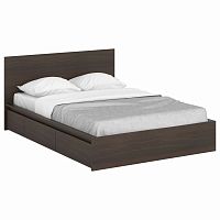 кровать деревянная двуспальная 160х200 коричневая unit dark brown в Архангельске