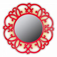 зеркало круглое красное диаметр 75 см в резной раме tiffany в Архангельске