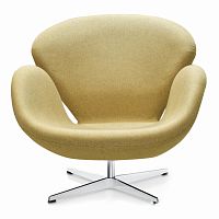 кресло swan chair бежевое в Архангельске