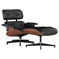 кресло lounge chair & ottoman черное в Архангельске