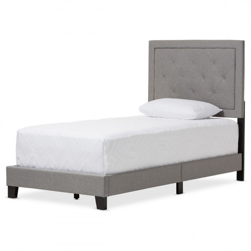 кровать paris linen upholstered gray 140х200 в Архангельске