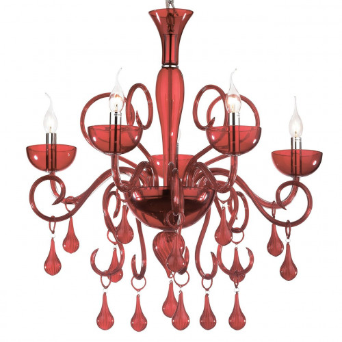 подвесная люстра ideal lux lilly sp5 rosso в Архангельске