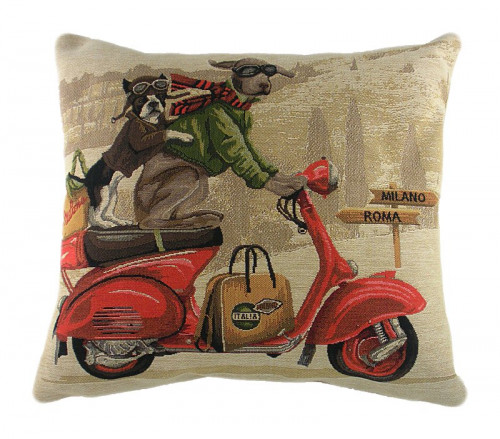 подушка с картинкой scooter dogs red в Архангельске