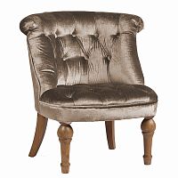 кресло sophie tufted slipper chair серо-коричневое в Архангельске