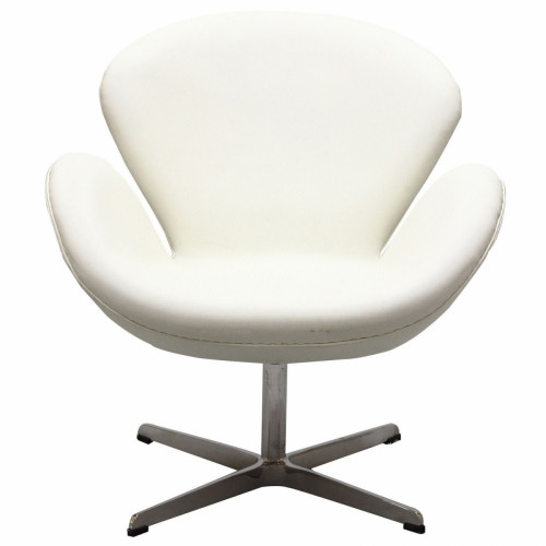 кресло swan chair экокожа белое в Архангельске