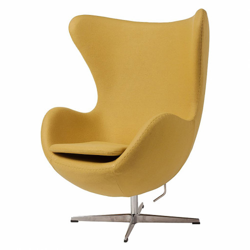кресло egg chair кашемир желтое в Архангельске