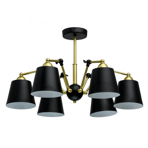 потолочная люстра mw-light таун 5 691011506 черная в Архангельске