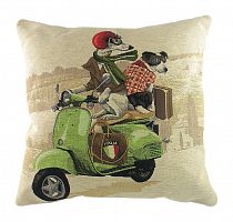подушка с картинкой scooter dogs green в Архангельске