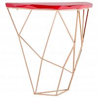консоль geometric 100x38x90 золото, красная столешница в Архангельске