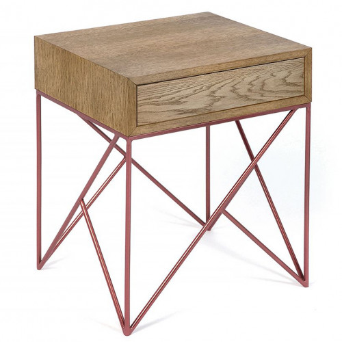 прикроватная тумба с ящиком prince темный дуб, медь в Архангельске