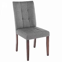 стул деревянный madina dark walnut / fabric grey в Архангельске