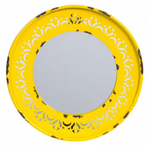 зеркало круглое металлическое желтое fiesta yellow в Архангельске