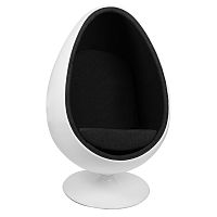 кресло ovalia egg черное в Архангельске