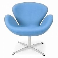 кресло swan chair голубое в Архангельске