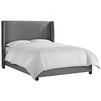 кровать двуспальная 160х200 серая kelly wingback gray linen в Архангельске