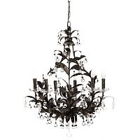 люстра 19th c. rococo iron & smoke crystal round чёрная в Архангельске