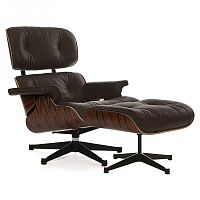 кресло eames style lounge chair палисандр коричневое в Архангельске