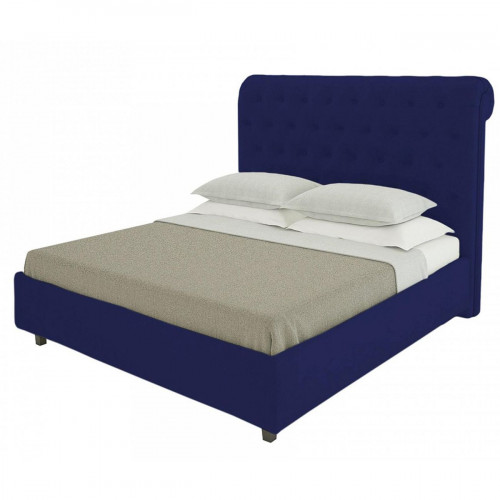 кровать sweet dreams 90х200 велюр синий р в Архангельске