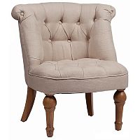 кресло sophie tufted slipper chair бежевое в Архангельске