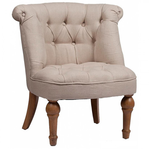 кресло sophie tufted slipper chair бежевое в Архангельске
