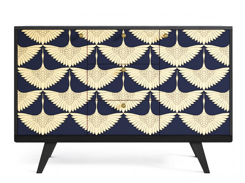 комод thimon чёрный дуб / принт 041 в Архангельске