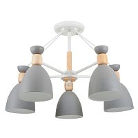 потолочная люстра freya delia fr5033cl-05w серая в Архангельске