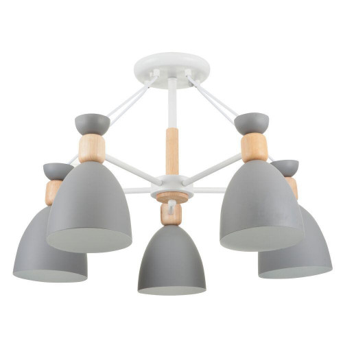 потолочная люстра freya delia fr5033cl-05w серая в Архангельске