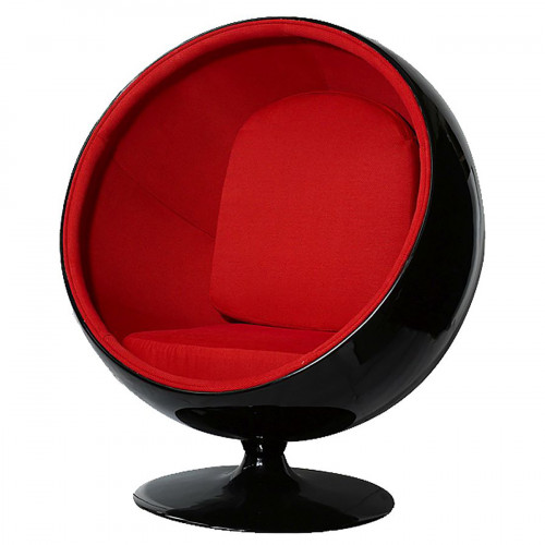 кресло eero ball chair черно-красное в Архангельске