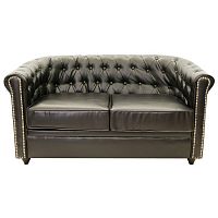 кожаные диваны chesterfield brown 2s коричневый (ширина 162 см) в Архангельске