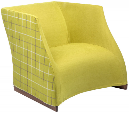 кресло vivienne armchair yellow checkerboard в Архангельске